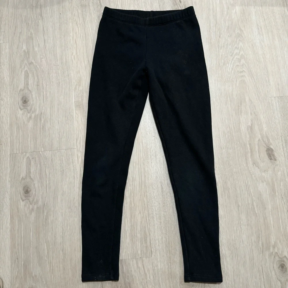 Kids Cat & Jack Girls Black Thermal Fleece Jogger Sweatpants M 7/8